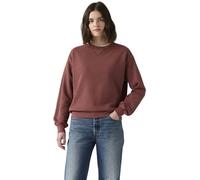 Levi's Donna Felpa Heritage Crewneck in Cotone, Standard Fit, Rosso (H225 Garment Dye And), S