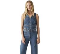 Levi's Donna Gilet in Jeans Braided in Cotone, Standard Fit, Blu (Big Yikes), S