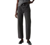Levi's - 501 - Jeans dritti taglio corto color nero slavato W25 L29