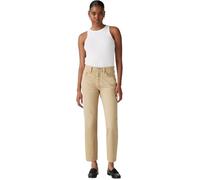 Levi's Donna Jeans 501 Crop High Rise, Straight Fit, Beige (Scraped Travertineâ S), W25/L28