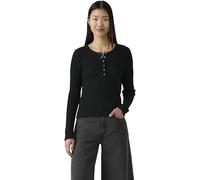 Levi's Donna Dry Goods Waffel Henley Shirt Anthracite Night Black S