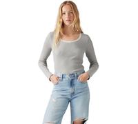 Levi's Donna Maglietta a Maniche Lunghe Dry Goods Waffle in Cotone, Slim Fit, Grigio (Starstruck Heather G), XS
