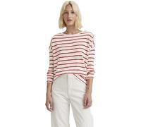 Levi's Donna Maglietta a Maniche Lunghe Margot in Cotone con Scollo Rotondo, Rosso (Saint Stripe Scarlet), XS