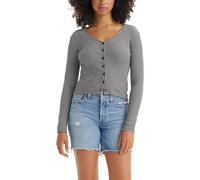Levi's - Muse - Maglietta a maniche lunghe a righe con bottoni sul davanti-Multicolore M