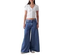 Levi's - Muse - T-shirt a maniche corte a righe con bottoni sul davanti-Multicolore L