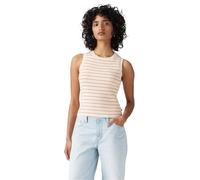 Levi's Donna Ocean Tank Top Jules Stripe Egret And High Risk Red White S
