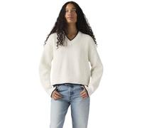 Levi's Donna Pullover Reese con Scollo a V, Relaxed Fit, Bianco Sporco (Tofu), L