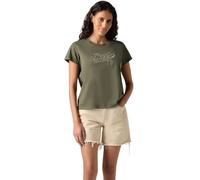 Levi's Donna T-Shirt Boxy con Logo, Scollo Rotondo, Verde (Satin Script Deep De), S