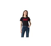 Levi's Donna - T-Shirt in Cotone Grigio con Logo Batwing