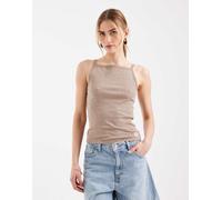 Levi's Dry Goods top canotta pointelle color tortora-Marrone S