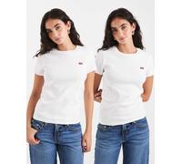 Levi's - Essential - Confezione da 2 T-shirt bianche con logo-Bianco S