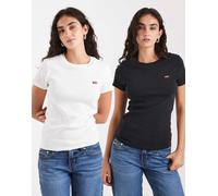 Confezione da 2 T-shirt maniche corte Nero L Tinta unita