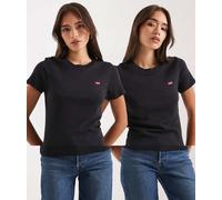 Levi's - Essential - Confezione da 2 T-shirt nere con logo-Nero L