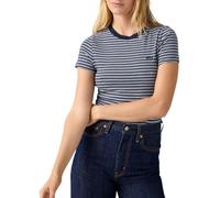 Levi's Essential HM LS T-Shirt Mila Stripe Peacoat, S Donna