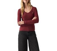 Levi's Essential HM LS Vneck T-Shirt, Cioccolato Truffle, S Donna