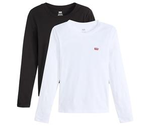 Levi's Essential LS Tee T-Shirt da Donna, Confezione da 2 Pezzi, 2 Confezioni di tè Bianco + &, XL
