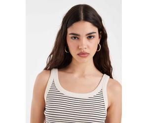 Levi's - Essential - Top senza maniche marrone a righe a coste L