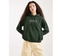 Levi's - Everyday - Felpa con cappuccio verde con logo glitterato L