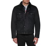 Levi's Faux Leather Classic Trucker Jacket Giacca in Ecopelle, Finto Shearling Nero, XL Uomo
