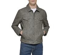 Levi's Faux Leather Classic Trucker Jacket Giacca in Similpelle, Grigio Chiaro, M Uomo