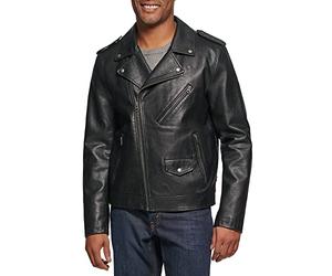 Levi's Faux Leather Motorcycle Jacket Giacca in Ecopelle, Nero, XL Uomo