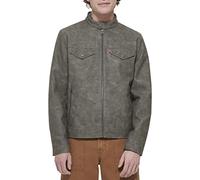 Levi's Faux Leather Racer Jacket Giacca, Nubuck Grigio Chiaro, XL Uomo