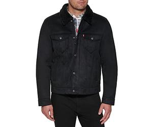 Levi's Faux Leather Sherpa Lined Trucker Jacket (Regular And Big And Tall Sizes) Giacca in Ecopelle Uomo (Pacco da 1)