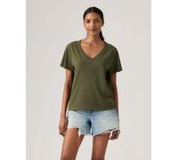 Levi's - Favorite - T-shirt in cotone verde con scollo a V XS