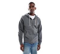 Levi's - Felpa color antracite mélange con cappuccio, zip e logo batwing originale-Grigio XL