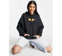 Levi's - Felpa con cappuccio nera con logo poster-Nero XS