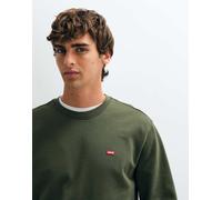 Levi's felpa con logo originale distintivo in verde oliva scuro-Grigio M