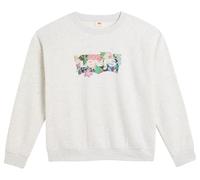 Levi's Felpa da Donna Everyday Crew, Crew Libro da colorare Fiore BW Fill Orbit HTHR Grigio, L