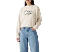 Levi's Felpa da Donna Lse_gr Everyday Crew, Magnolia BW Fill Egr, S