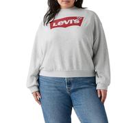 Levi's Felpa da Donna Plus Size Everyday Crew, Crew Core Batwing II Starstruck Heather Grey Starstruck Hetaher Grey, XXL