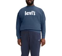 Levi's Big & Tall Relaxed Graphic Crew Maglia di Tuta, Poster Logo-Sunset Blue, 1XL Uomo