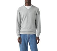 Levi's Felpa da Uomo LW V Neck HM Sweater Mid Tone Grey Heath, Mid Tone Grey Heathe, S