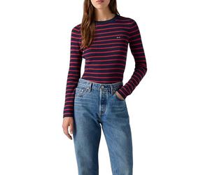 Levi's Felpa Girocollo da Donna a Costine, Parisienne Stripe Na, XS