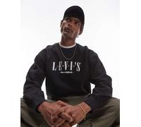 Levi's - Felpa nera comoda con logo serif sul petto-Nero S