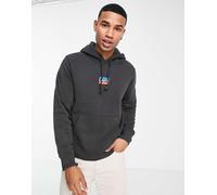 Levi's - Felpa nera con cappuccio e logo sportivo sul petto-Nero M