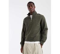 Levi's felpa originale con zip corta in verde scuro-Grigio M