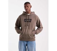 Levi's - Felpa premium color verde kaki con cappuccio e logo batwing S