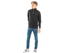 Levi's - The Original Hallmark - Felpa nera con logo e zip corta-Nero XL