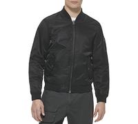 Levi's Flight Satin Ma-1 Bomber Giacca Varsity, Nero, M Uomo