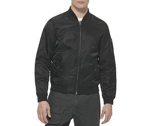Levi's Flight Satin Ma-1 Bomber Giacca Varsity, Nero, M Uomo