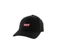 LEVIS FOOTWEAR AND ACCESSORIES Uomo Mid Batwing Flexfit Cappellopello Not Applicable, Nero (Regular Black 59), Taglia Unica (Taglia Produttore: Un)