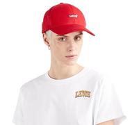 LEVIS FOOTWEAR AND ACCESSORIES Uomo Mid Batwing Flexfit Cappellopello Not Applicable, Rosso (Regular Red 87), Taglia Unica (Taglia Produttore: Un)