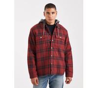 Levi's - Francisco - Camicia giacca rossa in flanella foderata in pile borg con cappuccio in felpa-Rosso S