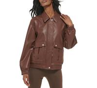 Levi's Giacca bomber leggera da donna in ecopelle, marrone cioccolato, XL