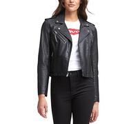 Levi's Giacca da moto classica da donna in finta pelle (regular & taglie forti), Nero classico., X-Small