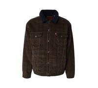 Levi's - Giacca trucker marrone a quadri in velluto a coste e pile XL